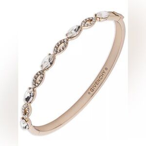 Givenchy NWT (R $58) Crystal Stone Gold-Tone Bangle Bracelet